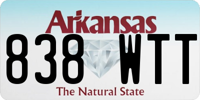 AR license plate 838WTT
