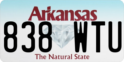 AR license plate 838WTU