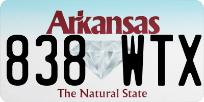 AR license plate 838WTX