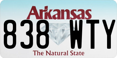 AR license plate 838WTY