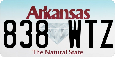 AR license plate 838WTZ