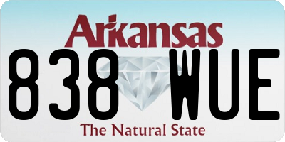 AR license plate 838WUE