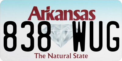 AR license plate 838WUG