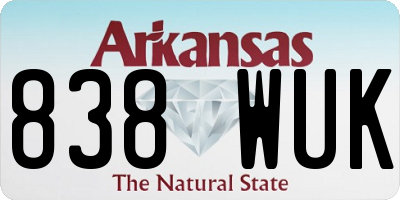 AR license plate 838WUK