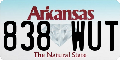 AR license plate 838WUT