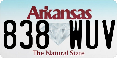 AR license plate 838WUV