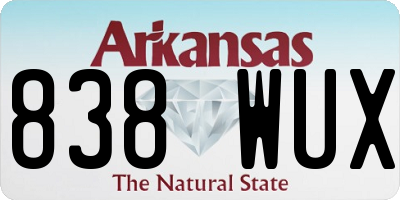 AR license plate 838WUX