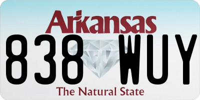 AR license plate 838WUY