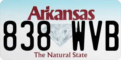 AR license plate 838WVB