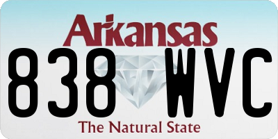 AR license plate 838WVC