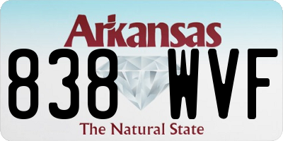 AR license plate 838WVF