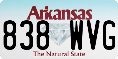 AR license plate 838WVG