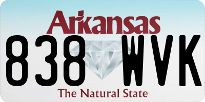AR license plate 838WVK