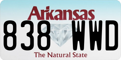 AR license plate 838WWD