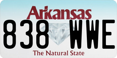 AR license plate 838WWE