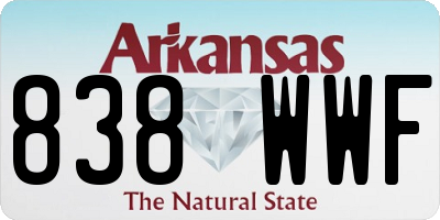 AR license plate 838WWF