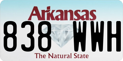 AR license plate 838WWH