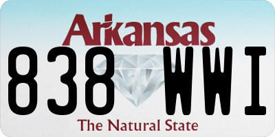 AR license plate 838WWI