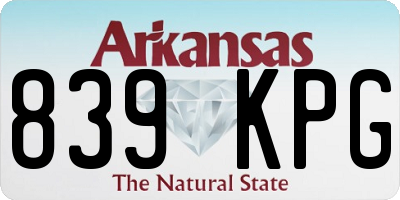 AR license plate 839KPG