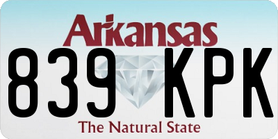 AR license plate 839KPK