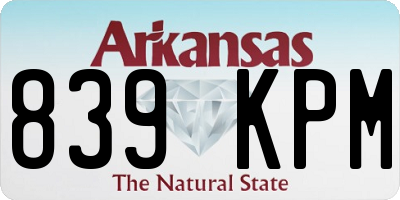 AR license plate 839KPM