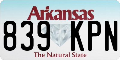 AR license plate 839KPN