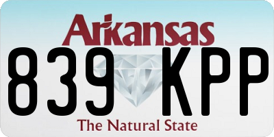 AR license plate 839KPP