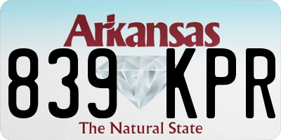 AR license plate 839KPR