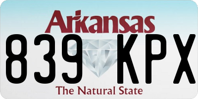 AR license plate 839KPX