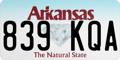 AR license plate 839KQA
