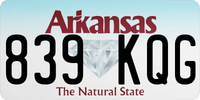 AR license plate 839KQG