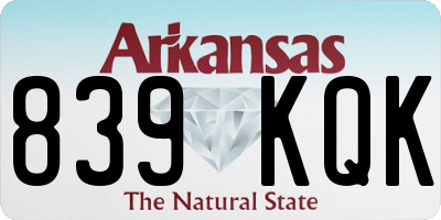 AR license plate 839KQK
