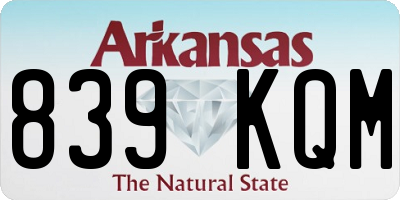 AR license plate 839KQM
