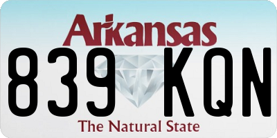 AR license plate 839KQN