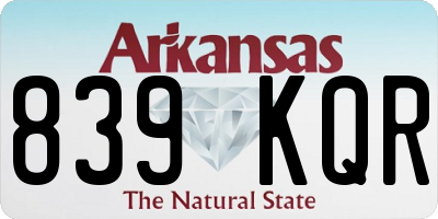 AR license plate 839KQR