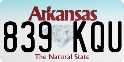 AR license plate 839KQU