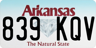 AR license plate 839KQV