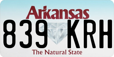 AR license plate 839KRH