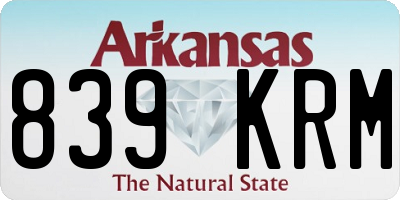 AR license plate 839KRM