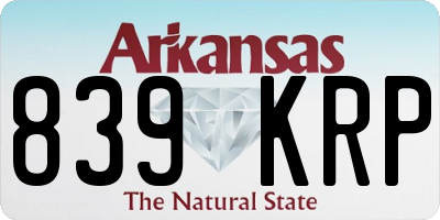 AR license plate 839KRP