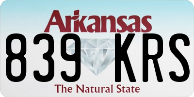 AR license plate 839KRS