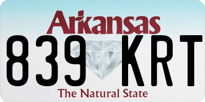 AR license plate 839KRT