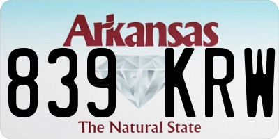 AR license plate 839KRW