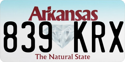 AR license plate 839KRX