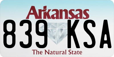 AR license plate 839KSA