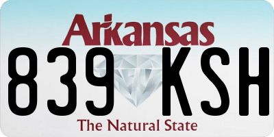 AR license plate 839KSH