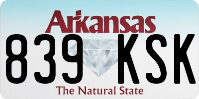 AR license plate 839KSK