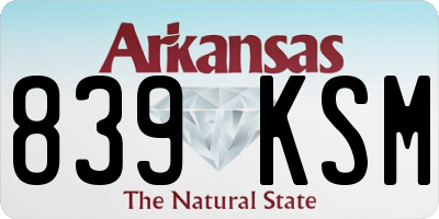AR license plate 839KSM
