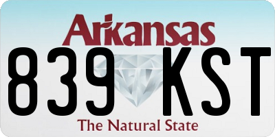 AR license plate 839KST