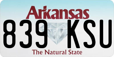 AR license plate 839KSU